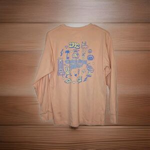 Dutch Bros Coffee T Shirt Womens S Small Pink Long Sleeve Cotton Graphic Tee
